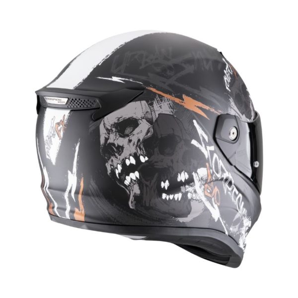 Casco Scorpion COVERT FX SKULLZ  Black Grey Red