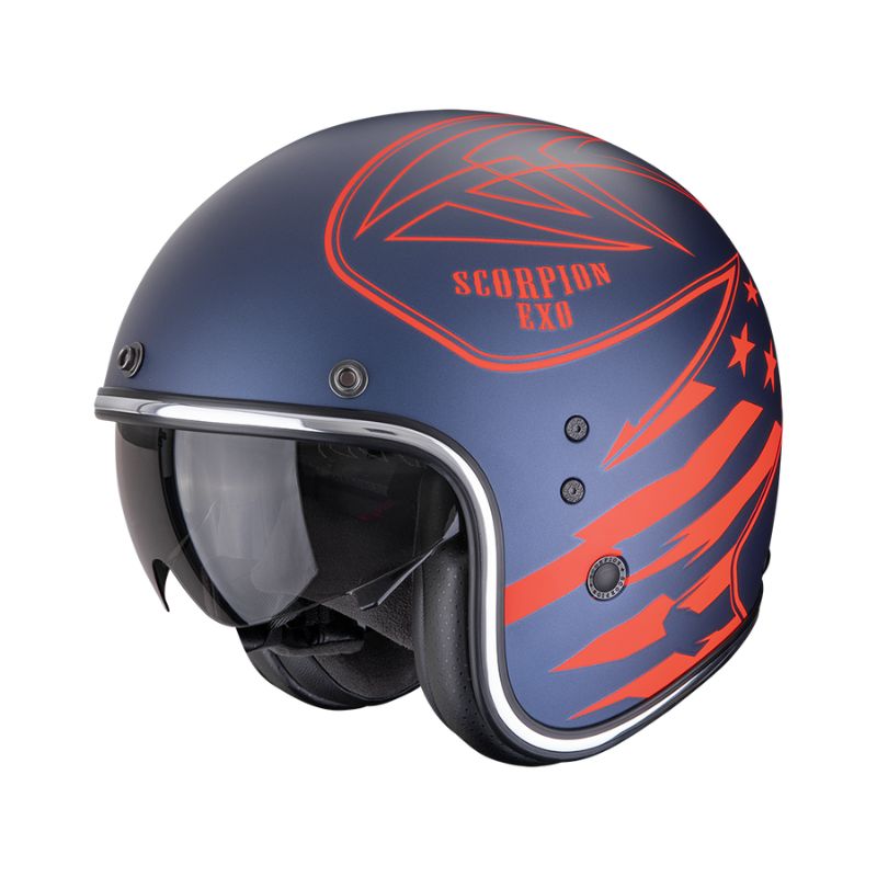 Casco Scorpion DAWG Azul-Rojo Mate