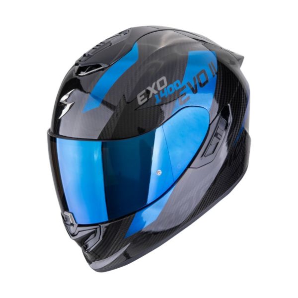 Casco Scorpion EXO-1400 EVO II CARBON AIR PLATTED Black Blue