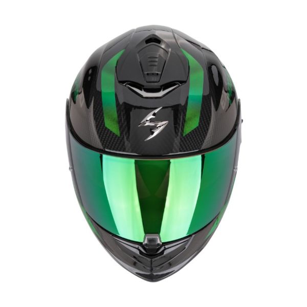 Casco Scorpion EXO-1400 EVO II CARBON AIR PLATTED Black Green