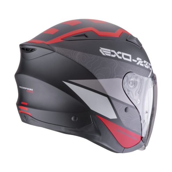 Casco Scorpion EXO-230 BAND Matt black red silver