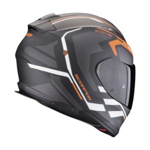 Casco Scorpion EXO-491 KRIPTA Matt Black-Orange-White