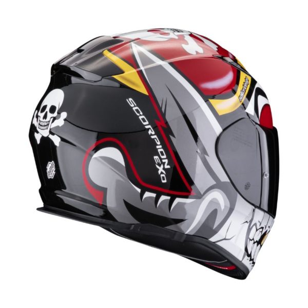 Casco Scorpion EXO-491 PIRATE Rojo