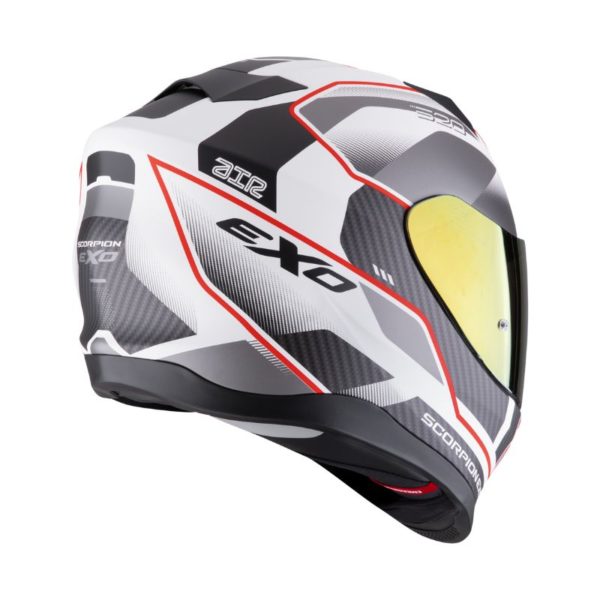 Casco Scorpion EXO-520 EVO AIR LENA Matt white Silver Red