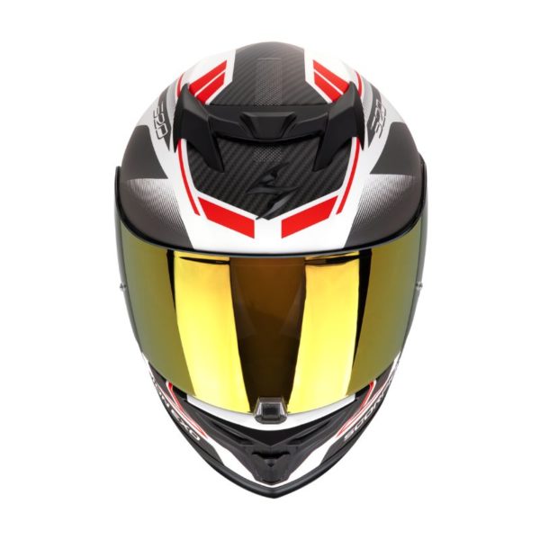 Casco Scorpion EXO-520 EVO AIR LENA Matt white Silver Red