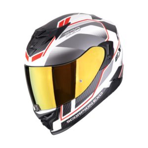 Casco Scorpion EXO-520 EVO AIR LENA Matt white Silver Red