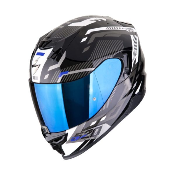 Casco Scorpion EXO-520 EVO AIR RANKA Black White Blue