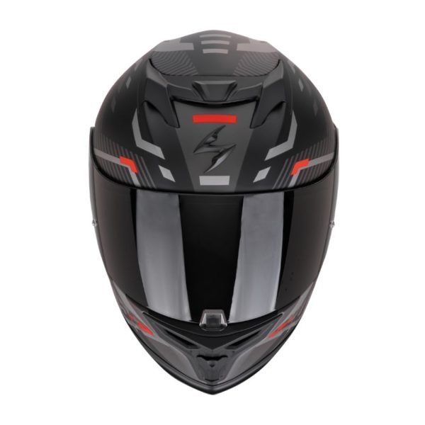 Casco Scorpion EXO-520 EVO AIR RANKA Matt Black Silver Red