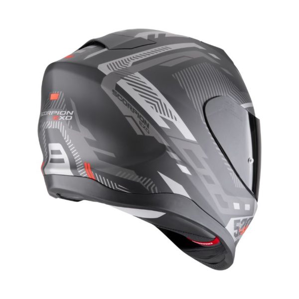 Casco Scorpion EXO-520 EVO AIR RANKA Matt Black Silver Red