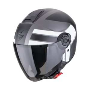 Casco Scorpion EXO-CITY II BLUR Matt Silver Black White