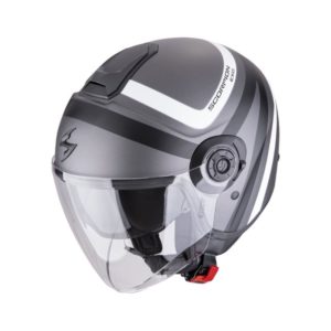 Casco Scorpion EXO-CITY II RIVA Matt Silver Black White