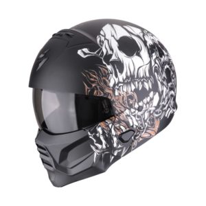 Casco Scorpion EXO-COMBAT II GENESIS Matt Black White Gold