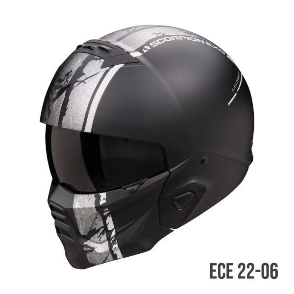 Casco Scorpion EXO-COMBAT II LORD Negro mate-Plata