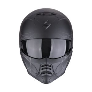 Casco Scorpion EXO-COMBAT II SPIDERWEB Matt Black Silver