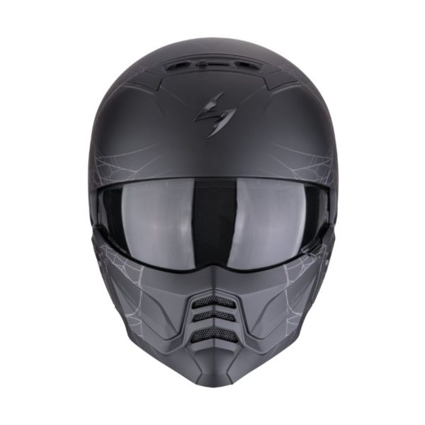 Casco Scorpion EXO-COMBAT II SPIDERWEB Matt Black Silver