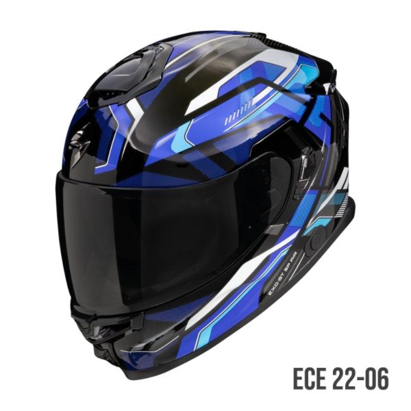 Casco Scorpion EXO-GT SP AIR AUGUSTA Negro-Gris-Azul