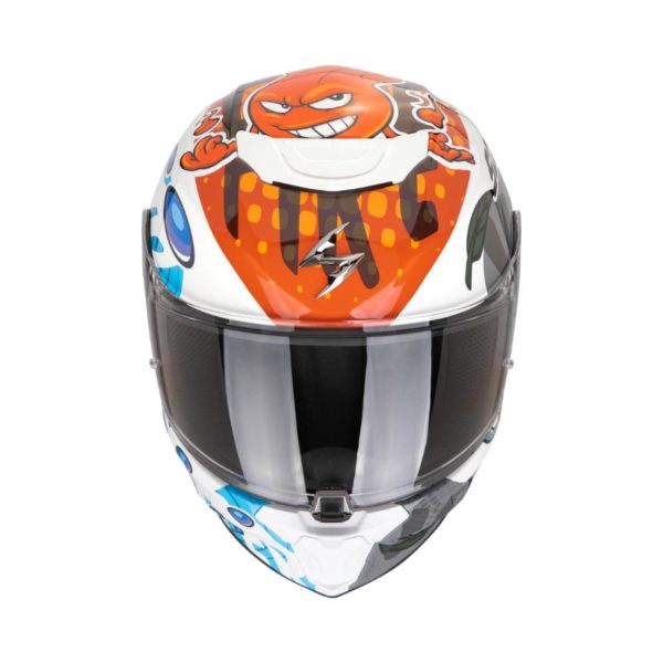 Casco Scorpion EXO-JNR AIR The4elements Blanco Azul Naranja