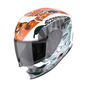 Casco Scorpion EXO-JNR AIR The4elements Blanco Azul Naranja