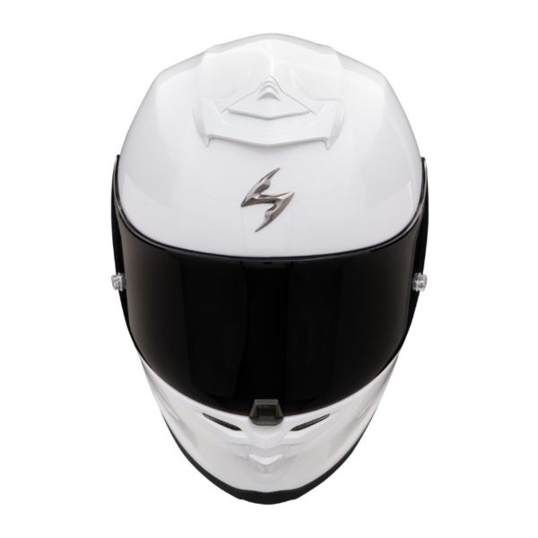 Casco Scorpion EXO-R1 EVO AIR FIM Racing #1 SOLID Blanco perla