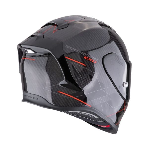 Casco Scorpion EXO-R1 EVO CARBON AIR CYNERGY Negro-Rojo