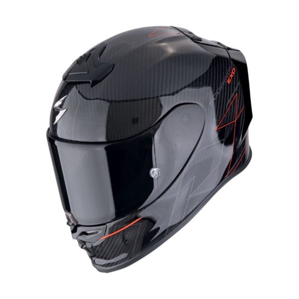 Casco Scorpion EXO-R1 EVO CARBON AIR CYNERGY Negro-Rojo