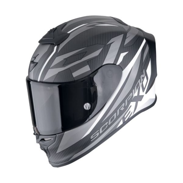 Casco Scorpion EXO-R1 EVO CARBON AIR RUNNER Negro mate-Blanco