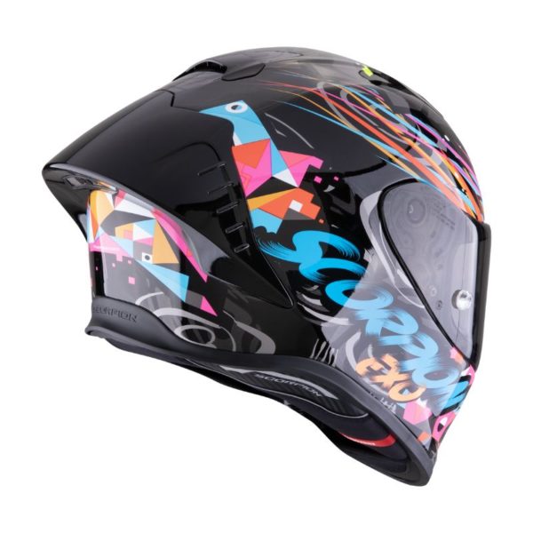 Casco Scorpion EXO-R1 EVO II AIR  SAVAGE Black Blue Pink