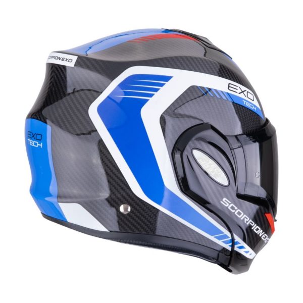 Casco Scorpion EXO-TECH EVO CARBON COSY Black Blue Red