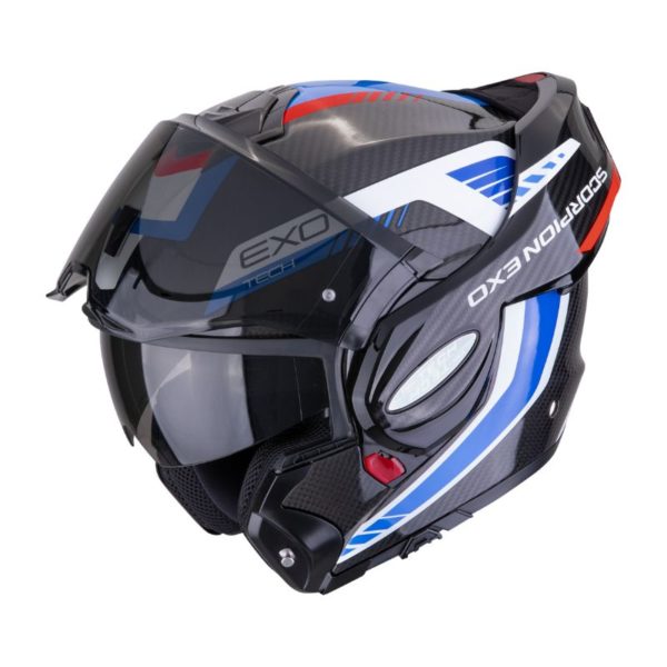 Casco Scorpion EXO-TECH EVO CARBON COSY Black Blue Red