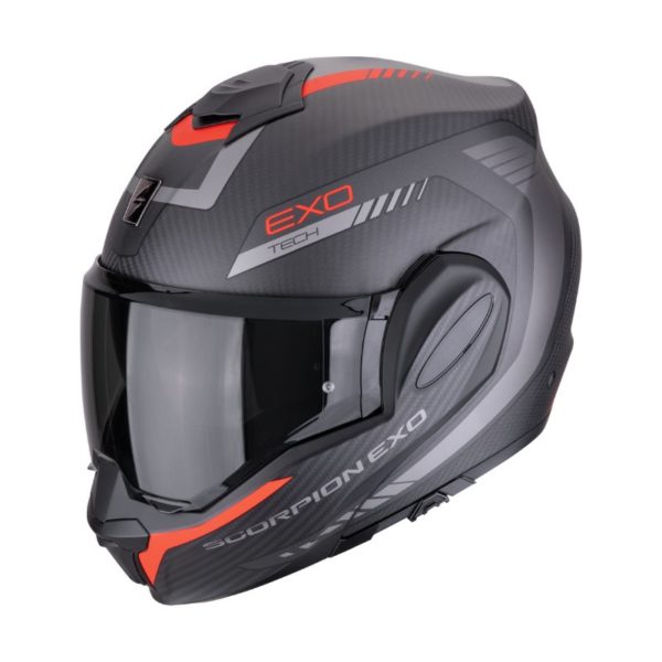 Casco Scorpion EXO-TECH EVO CARBON COSY Matt Black Red