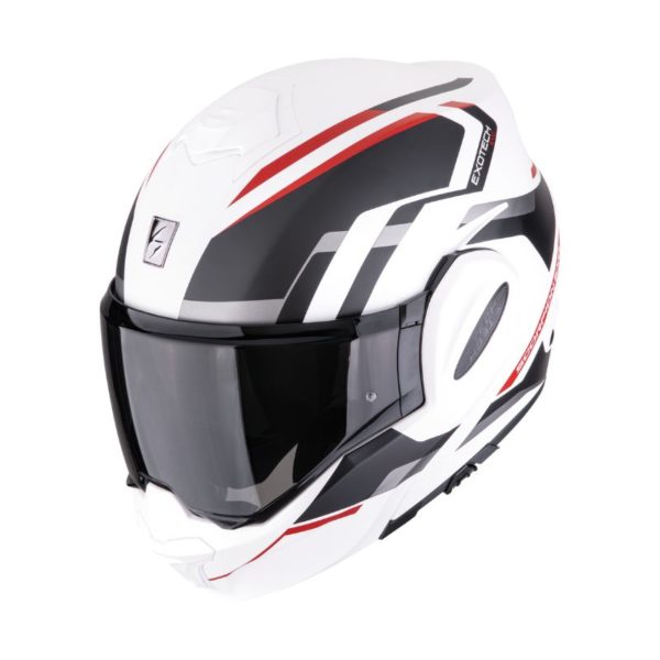 Casco Scorpion EXO-TECH EVO FURIO Matt white Black Red