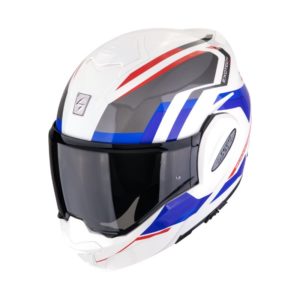 Casco Scorpion EXO-TECH EVO FURIO White Red Blue