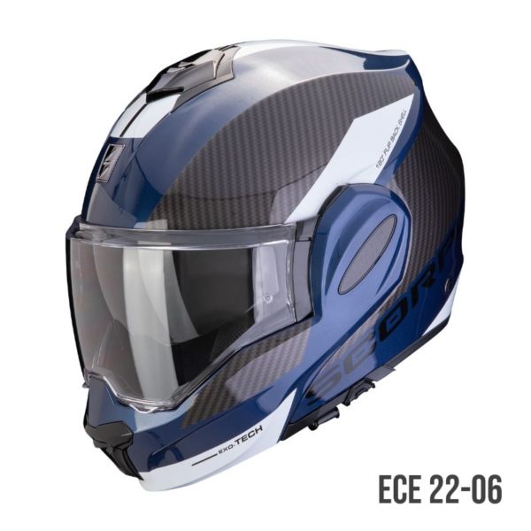 Casco Scorpion EXO-TECH EVO TEAM Azul-Negro-Blanco