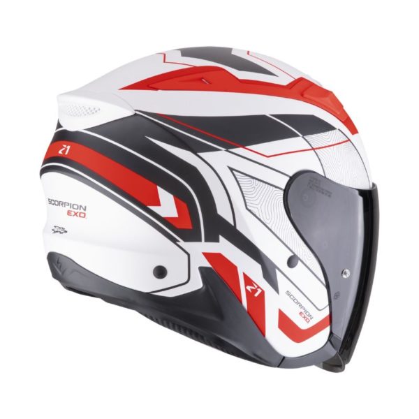 Casco Scorpion EXO-Z1 VUE Matt White Red Black