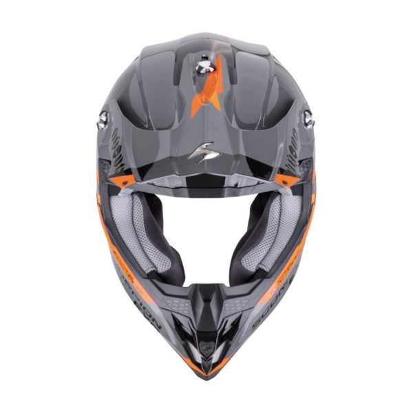 Casco Scorpion VX-16 EVO AIR ROD Grey Orange