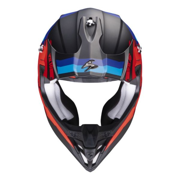 Casco Scorpion VX-16 EVO AIR SPECTRUM Negro mate Rojo Azul