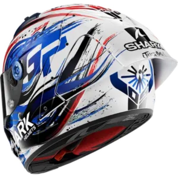 CASCO SHARK AERON-GP FIM RACING 1 REPLICA ZARCO SIGNATURE White Black Blue