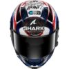 CASCO SHARK AERON-GP FIM RACING 1 REPLICA ZARCO SIGNATURE White Black Blue - Imagen 2
