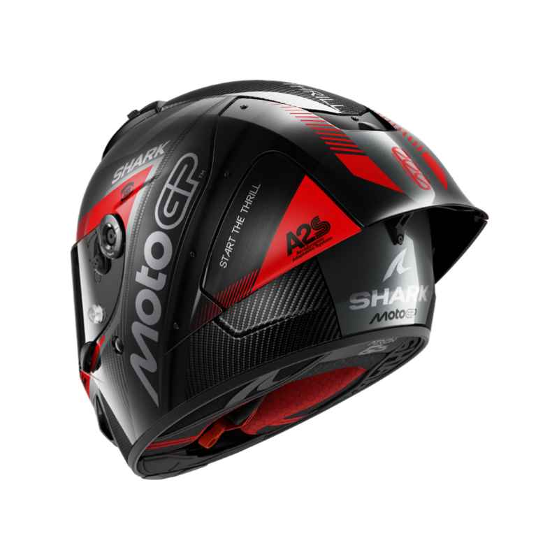 CASCO SHARK AERON-GP FIM 2 MOTOGP Carbon Anthracite Red