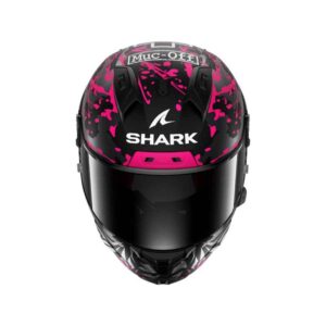 CASCO SHARK AERON-GP FIM 2 REPLICA REDDING Mat Black Violet Blue