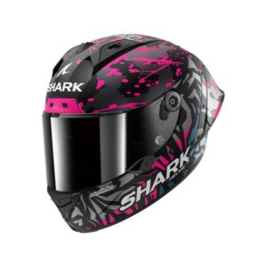 CASCO SHARK AERON-GP FIM 2 REPLICA REDDING Mat Black Violet Blue