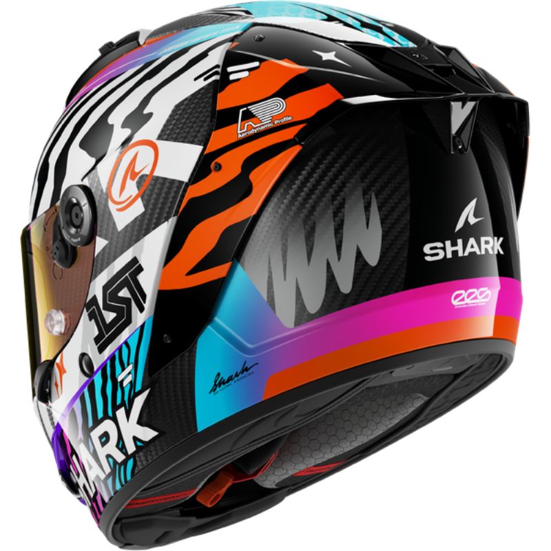 CASCO SHARK AERON SPEED-FANCY Carbon White Orange