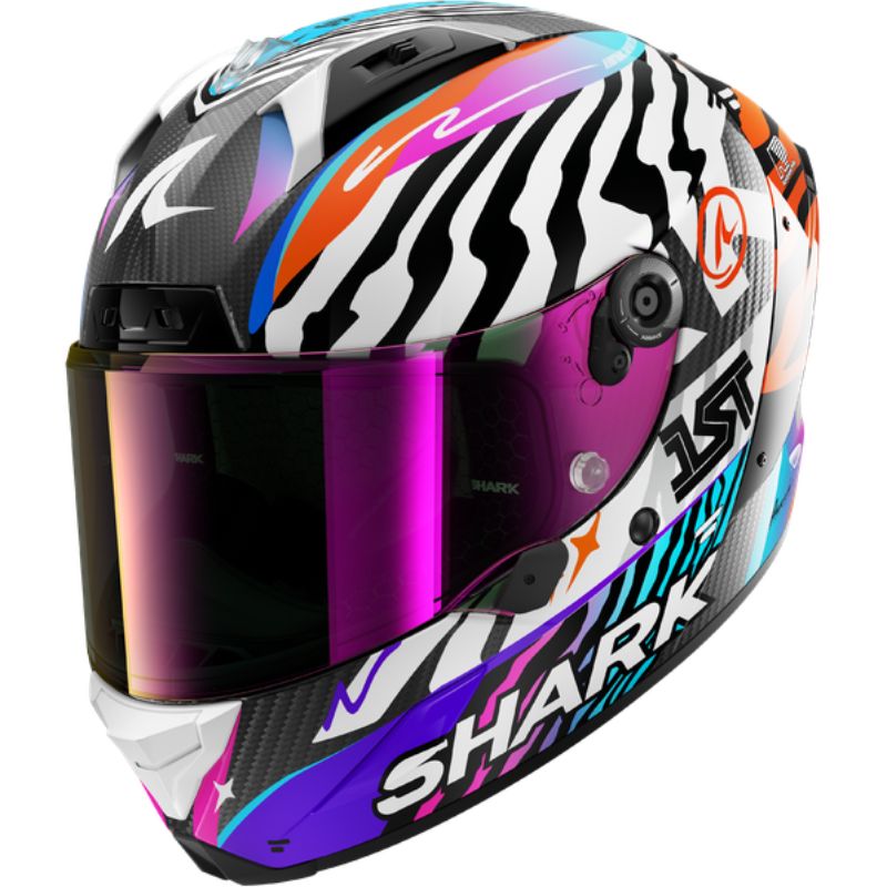 CASCO SHARK AERON SPEED-FANCY Carbon White Orange