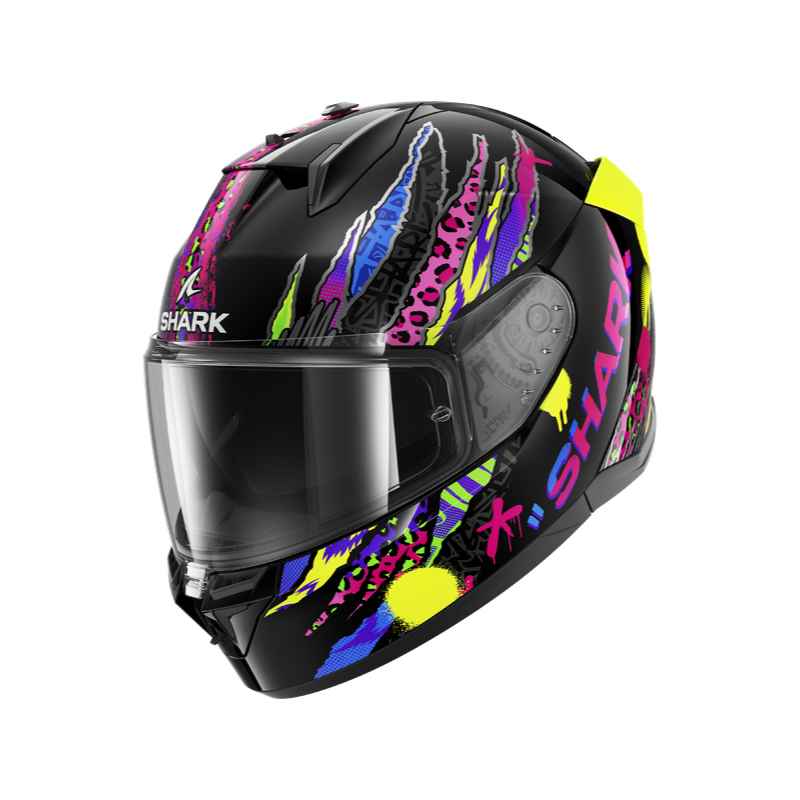 CASCO SHARK D-SKWAL 3 FAWN Black Violet Yellow