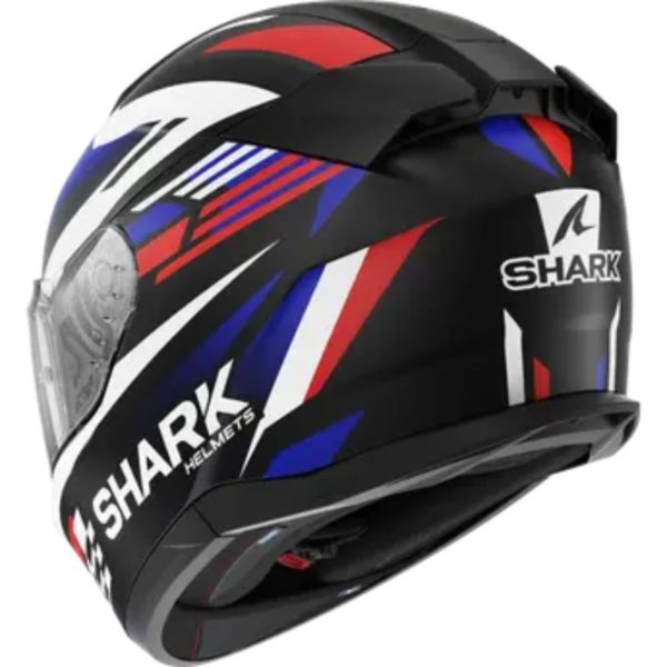 CASCO SHARK D-SKWAL 3 FIRSTLAP Mat Black Blue Red