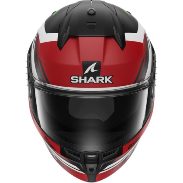 CASCO SHARK D-SKWAL 3 FIRSTLAP Mat Black Red Green