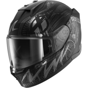 CASCO SHARK D-SKWAL 3 SHIEVER Mat Black Anthracite Silver