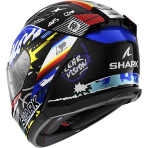 CASCO SHARK D-SKWAL 3 STREETRUSH Black Blue Chrom