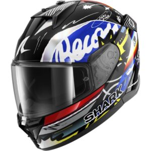 CASCO SHARK D-SKWAL 3 STREETRUSH Black Blue Chrom