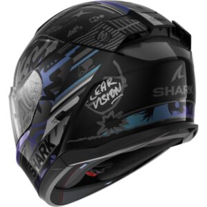 CASCO SHARK D-SKWAL 3 STREETRUSH Black Green Chrome